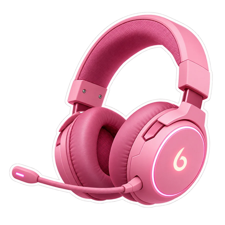 Headset gamer rosa