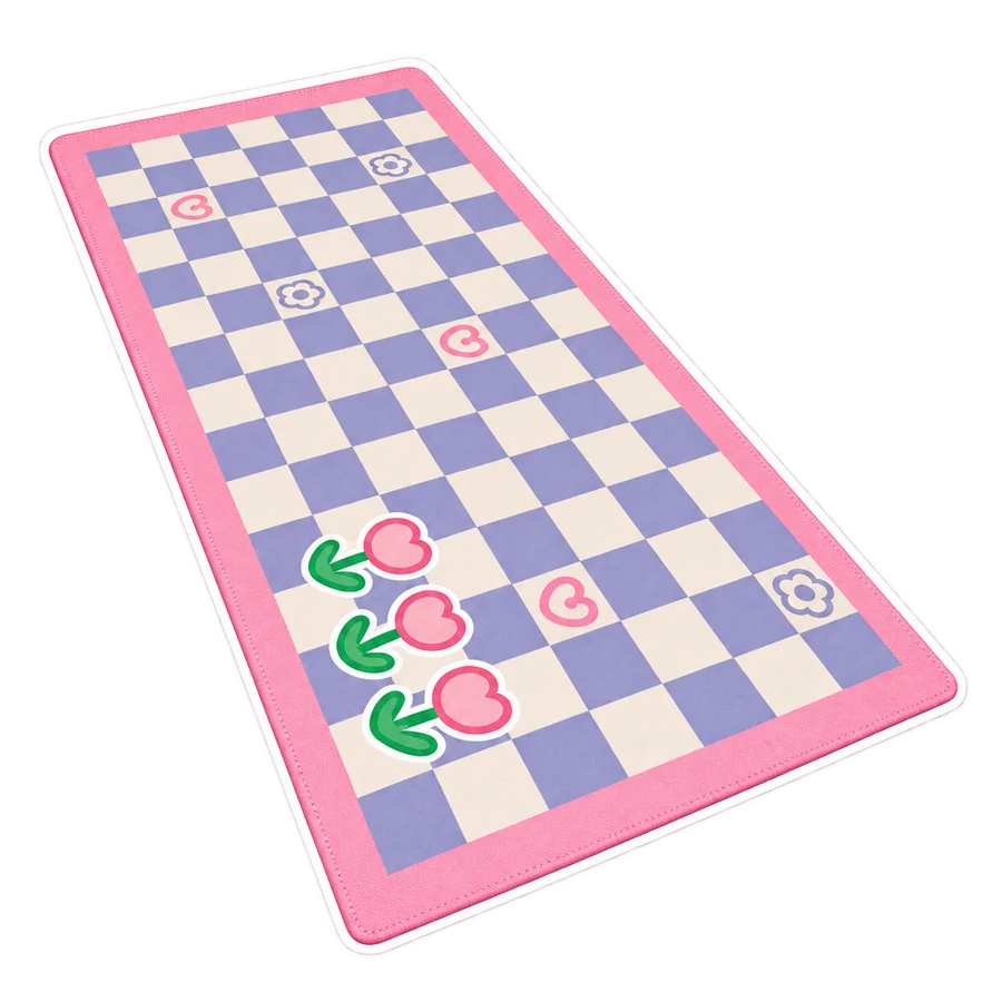 Mousepad xadrez com flores
