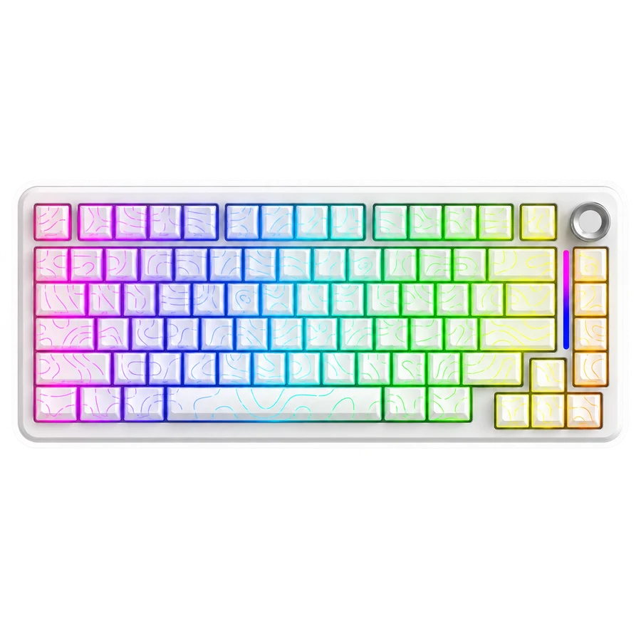 Teclado mecânico RGB branco